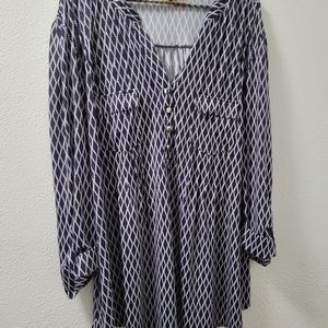 Navy and white shirt